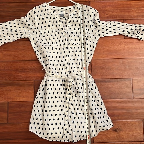 Old Navy Women Blue & White polka dot dress 3/4 Sleeves SZ XS - Picture 10 of 11